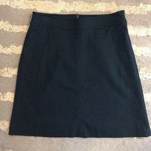 LOFT Black and Blue Skirt Size 6